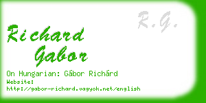 richard gabor business card