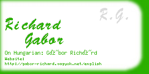 richard gabor business card